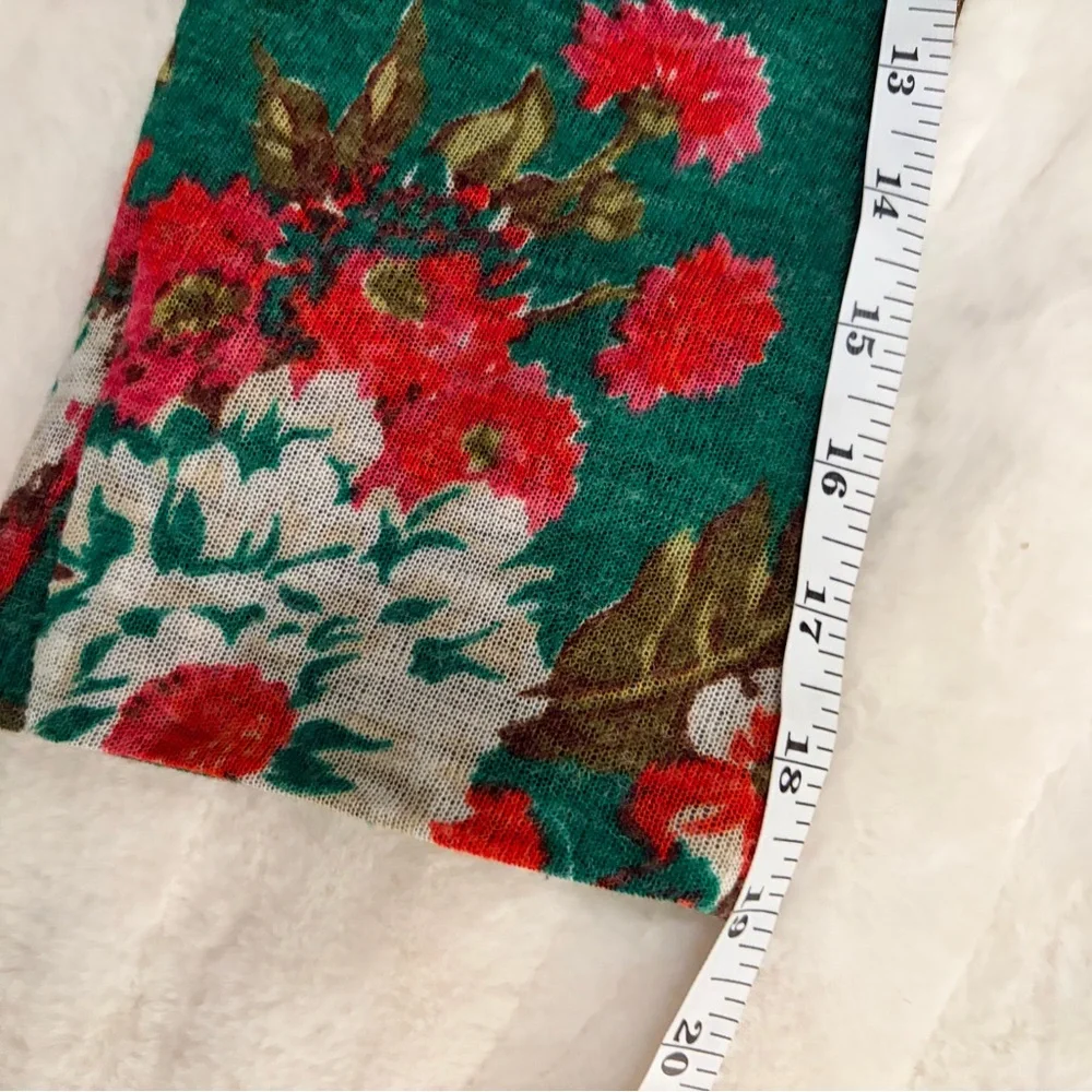 Alberto Makali Green Floral Open-Front Knit Cardigan - Picture 8 of 8